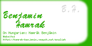 benjamin hamrak business card